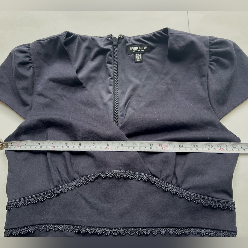 Forever ever New Tasha Ponte Dress navy blue jersey stretch size 8 - Picture 9 of 10